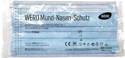 Produktbild von WERO Mund-Nasen-Schutz, 2 Stk/Pkg