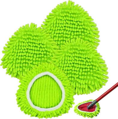 Produktbild von Bodenwischer Ersatzbezug Mikrofaser ,Wischmop Ersatzkopf Kompatibel mit Vileda Turbo EasyWring&Clean Spin Mop System Ersatzwischkopf Wischmopp Ersatzbezug 4 Stück