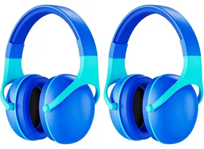 Obrázek produktu pro Sluchátka pro děti, ochrana proti hluku, NRR 24 dB, pro věk 2-10 let, barva indigová, sada 2 kusů, skládací