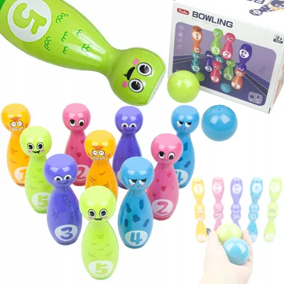 Zdjęcie produktu dla Gra Zręcznościowa W Kręgle Zestaw Do Gry W Kręgle 10 Kręgli 2 Kule Bowling