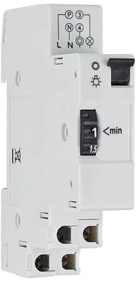Produktbild von Zeitrelais Treppenlichtzeitschalter für Hutschiene Schaltkasten 1 Wechsler 230V/16A 1-7 Minuten einstellbare Zeitverzögerung