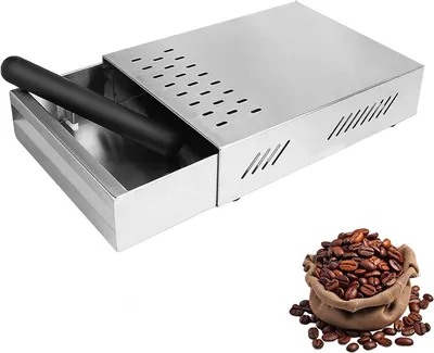 Productafbeelding van Koffieklopbox - Koffiedikbak - Espresso Bereiden - Antislip ontwerp - 28 x 18 cm - Zilver