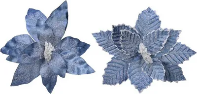 Produktbild von Dekorative Blume Blau Weihnachten Ø 34 x 6 cm