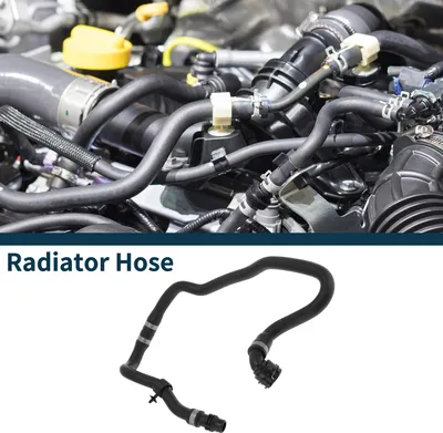 Image de Durite De Radiateur Pour Bmw Série 1 2015 N°17128662837 Tuyau En Caoutchouc Pour Liquide De Refroidisement Noir 1 Pièce