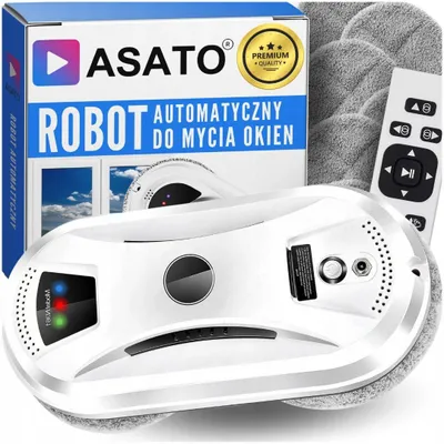 Obrázek produktu pro Inteligentní robot na mytí oken, systém proti pádu, dálkové ovládání, 10 nástavců