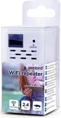 Produktbild von Gembird WNP-RP300-03, Netzwerk-Repeater, 300 Mbit/s, WLAN, Weiß