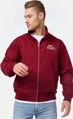 Image de Lonsdale - Hommes CLASSIC Veste slim à logo brodé CHERRY RED-L