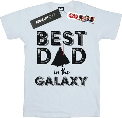 Image de Star Wars - "Best Dad In The Galaxy" T-shirt pour homme BI46341 (M) (Blanc)