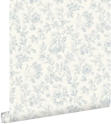 Obrázok produktu pre Tapeta ESTAhome s elegantným kvetinovým vzorom, svetlo modrá, 50 x 900 cm