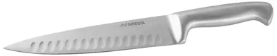 Kochmesser 23 cm, gebogene Klinge, Edelstahl, silber