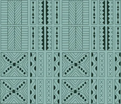 Obrázek produktu pro Walls4You Tapeta s etnickým motivem tyrkysováČerná - 640142 - 53 cm x 10 m