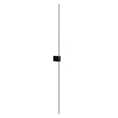 Zdjęcie produktu dla Lampa ścienna LED, konstrukcja prętowa, złote aluminium, czarny, dł. 104,9 cm