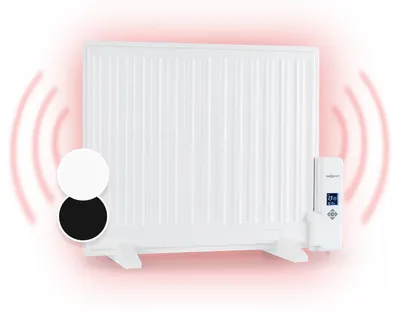 Produktbild von oneConcept Elektroheizung, Ölradiator für Schnelle Wärme, Heizung Elektrisch zur Wandmontage, Mobiler Heizkörper mit Thermostat, Leiser Öl-Radiator Energiesparend, Elektrische Heizgeräte 600 Watt