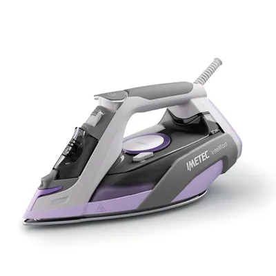 Image de Imetec Intellifast Fer à repasser à sec & vapeur Semelle céramique 2400 W Gris, Violet