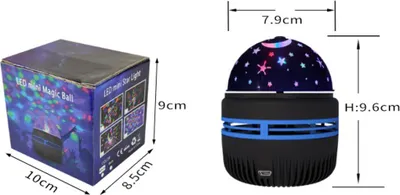 Obrázok produktu pre Hviezdny nočný projektor pre deti 360-stupňové otáčanie LED projekčnej lampy USB farebné gypsophila svetlá