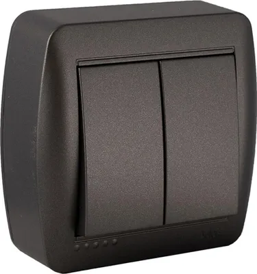 Produktbild von Solera Wandschalter 7,4 x 7,2 x 2,8 cm 250 V 10 A Grafito
