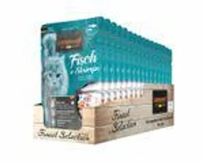 Image de LEONARDO Poisson & Crevettes avec Huile de Saumon 16x 85g