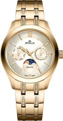 Produktbild von Appella Damenuhr Classic Diamanten Appella-L50021.1161DQF