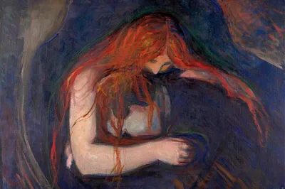 Obrázek produktu pro Edvard Munch umělecký obraz - Upír, 1895 (80 x 120 cm)