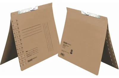 Produktbild von Falken Pendelhefter DIN A4, Behördenheftung, Schlitzstanzung, 320g/qm Manila-RC-Karton, braun