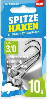 Produktbild von Lieblingsköder Spitze Haken 3/0 - 2 Jigköpfe, Gewicht:10g