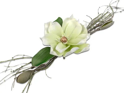 Produktbild von Tischdeko künstliche Magnolie Foam Flower L. 38cm grün weiß  Formano