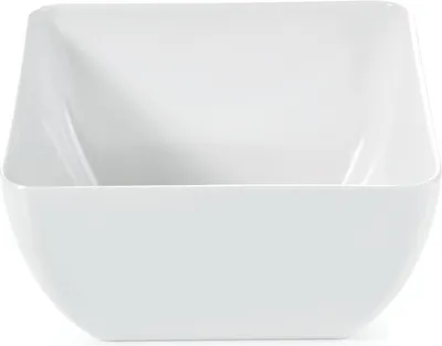 Produktbild von 6x Schale eckig Melamin 300 ml weiß bruchfest 10 x 10 x 5 cm