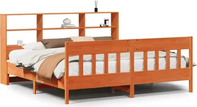 Obrázok produktu pre Posteľ bez matraca voskovo hnedá 180x200 cm masívna borovica
