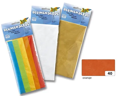 Obrázok produktu pre Folia 90040 Kvetinový hodváb - 50 x 70 cm, 26 listov, oranžová