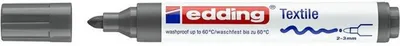 Produktbild von edding 4500 Textilmarker - grau - 1 Stift - Rundspitze 2-3 mm - Textilstifte waschmaschinenfest (60 °C) zum Stoff bemalen - Stoffmalstift
