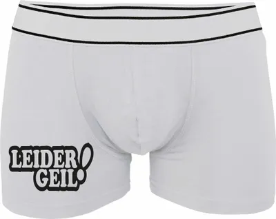 Produktbild von Boxershorts - Mann - Boxer-0031-man-white-v-XL - weiß - XL - vorn - Leider Geil - lustiges Motiv - Spruch - Unterwäsche - Unterhose - Freizeit - lustig
