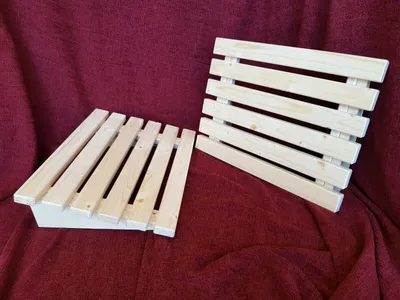 Produktbild von 2 Stück Sauna Kopfstütze Kopfkeil Nackenstütze Holzkissen Saunakissen 6 Lt.