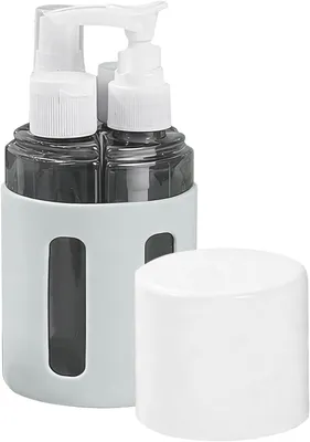 Produktbild von Reiseflaschen-Set 4-in-1 mit nachfüllbaren, leeren Sprühflaschen | 4-in-1-Dosierspenderflaschen für Camping, Reisen, Hotels, Shampoo, Conditioner und Lotion