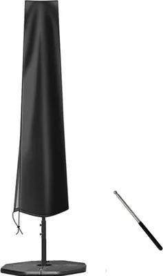 Produktbild von Terrassenschirm-Abdeckung für 2,7 m bis 3,6 m Outdoor-Regenschirme, wasserdicht, für Garten, Outdoor, Markt, Sonnenschirmabdeckungen mit Reißverschluss, langlebig, UV-staubdicht, Marktschirmabdeckung,