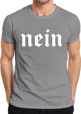 Zdjęcie produktu dla No old German lettering Fraktur Blackletter Gothic Vintage Koszulka męska, szary, S