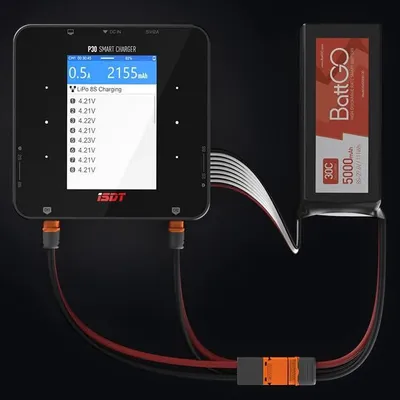 Produktbild von Tweekanaliger Batterieladegerät – Balanceladegerät – LiPo-Ladegerät und -Entladegerät – 1500W maximale Leistung – Bluetooth und IPS-Display