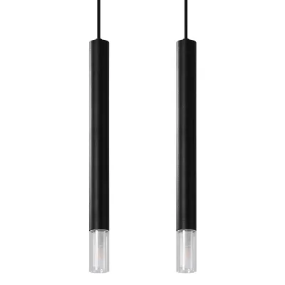 Obrázok produktu pre Závesné svietidlo WEZYR 2 čierne 2xG9 8W oceľ/sklo 120x6x30cm Sollux Lighting