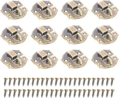 Image de Accessoires de serrurerie vintage - Lot de 10 accessoires de serrurerie vintage (27 x 29 mm) pour boîtes à bijoux, etc.