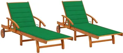 Produktbild von Maison Exclusive - Sonnenliegen 2 Stk. mit Auflagen Massivholz Akazie