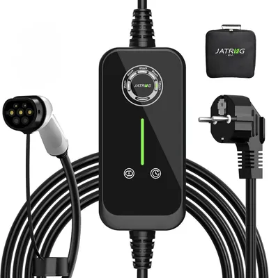 Obrázok produktu pre Nabíjačka pre elektromobily, 7 metrov, 3,6 kW – 1,5 kW, 16 A, typ 2, s možnosťou nastavenia príkazu