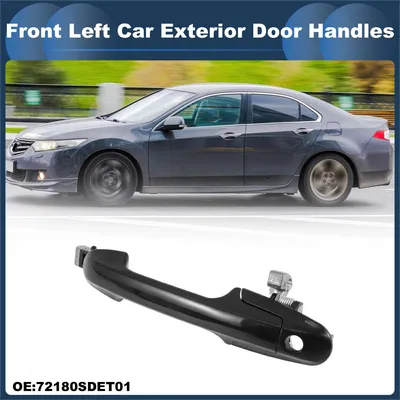 Image de Poignée De Porte Extérieure Avant Gauche De Voiture No.72180Sdet01 Pour Honda Accord 2003-2007 Abs Noir 1 Pièce