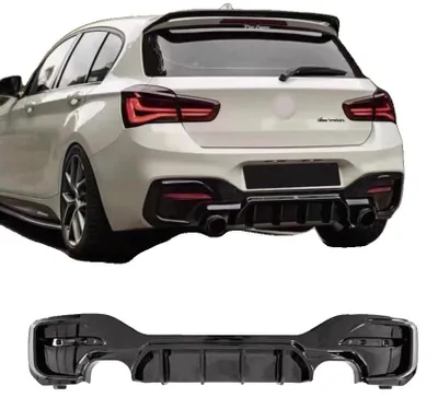 Zdjęcie produktu dla Dyfuzor zderzaka tylnego, aerodynamiczny design, łatwy montaż, kolor czarny
