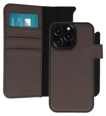 Productafbeelding van imoshion Uitneembare 2-in-1 Luxe Bookcase voor de Apple iPhone 13 Pro - Bruin