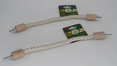 Produktbild von 2er Set Vogel Sitz seil Sitzstange Stange Vogel Sittich Papageien Baumwolle 33cm