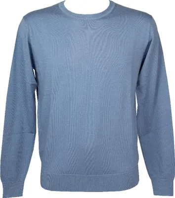 Zdjęcie produktu dla RAGNO Sweter męski z okrągłym dekoltem i długim rękawem, wykonany w 100% z wyjątkowo delikatnej wełny merynosowej, grubość 12, nr art. U854M9, rozmiar 52, 100% wełna