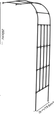 Immagine prodotto di Traliccio da giardino, struttura in acciaio resistente, versatile per uso esterno, 12x26m