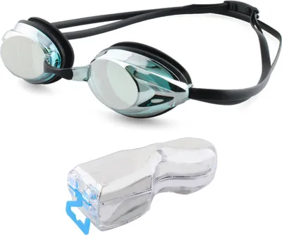 Produktbild von Schwimmbrille mit Antibeschlagbeschichtung, klarem Sichtfeld, UV-Schutz und verstellbarem Riemen