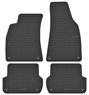 Produktbild von Gummimatten Fußmatten Schwarz für Seat Exeo 2008-2015 Set 4-tlg