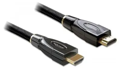 Produktbild von Delock High Speed HDMI with Ethernet - HDMI-Kabel mit Ethernet - HDMI männlich zu HDMI männlich - 5 m - Anthrazit