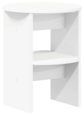 Image de Meuble d'appoint blanc Ø 40 x 50 cm en aggloméré